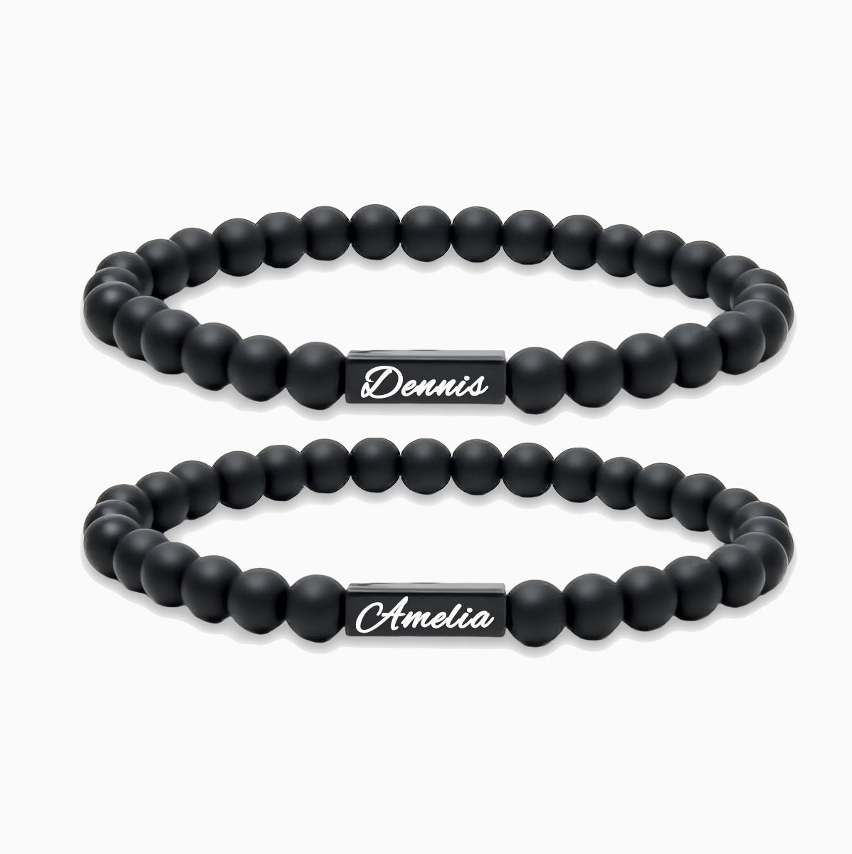 vibration handy einstellen Partnerarmbänder Cuban mit Herz-Magnet – RUYELA main image 0